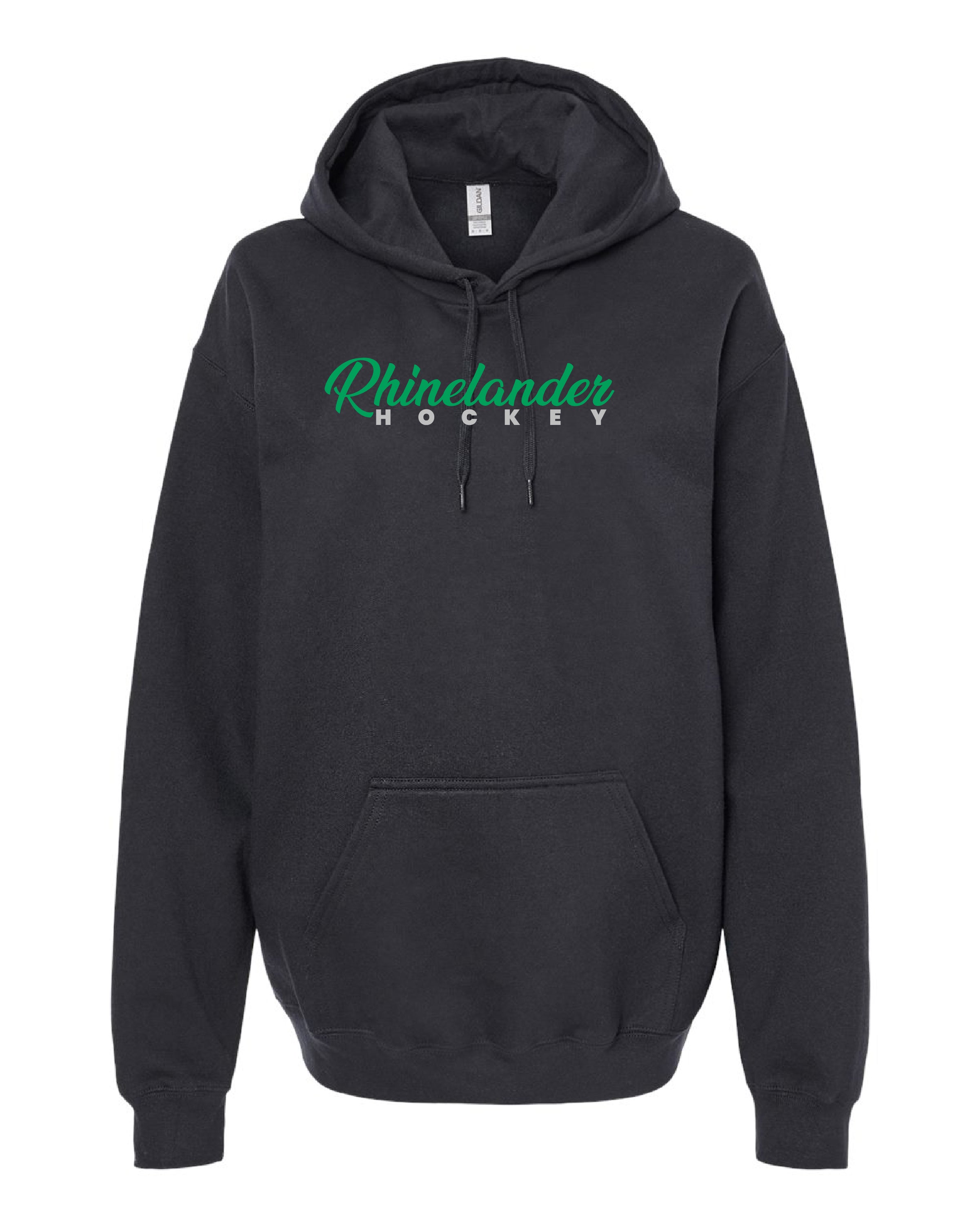 Adult Script Fleece Hockey Hoodie - Rhinelander Hockey