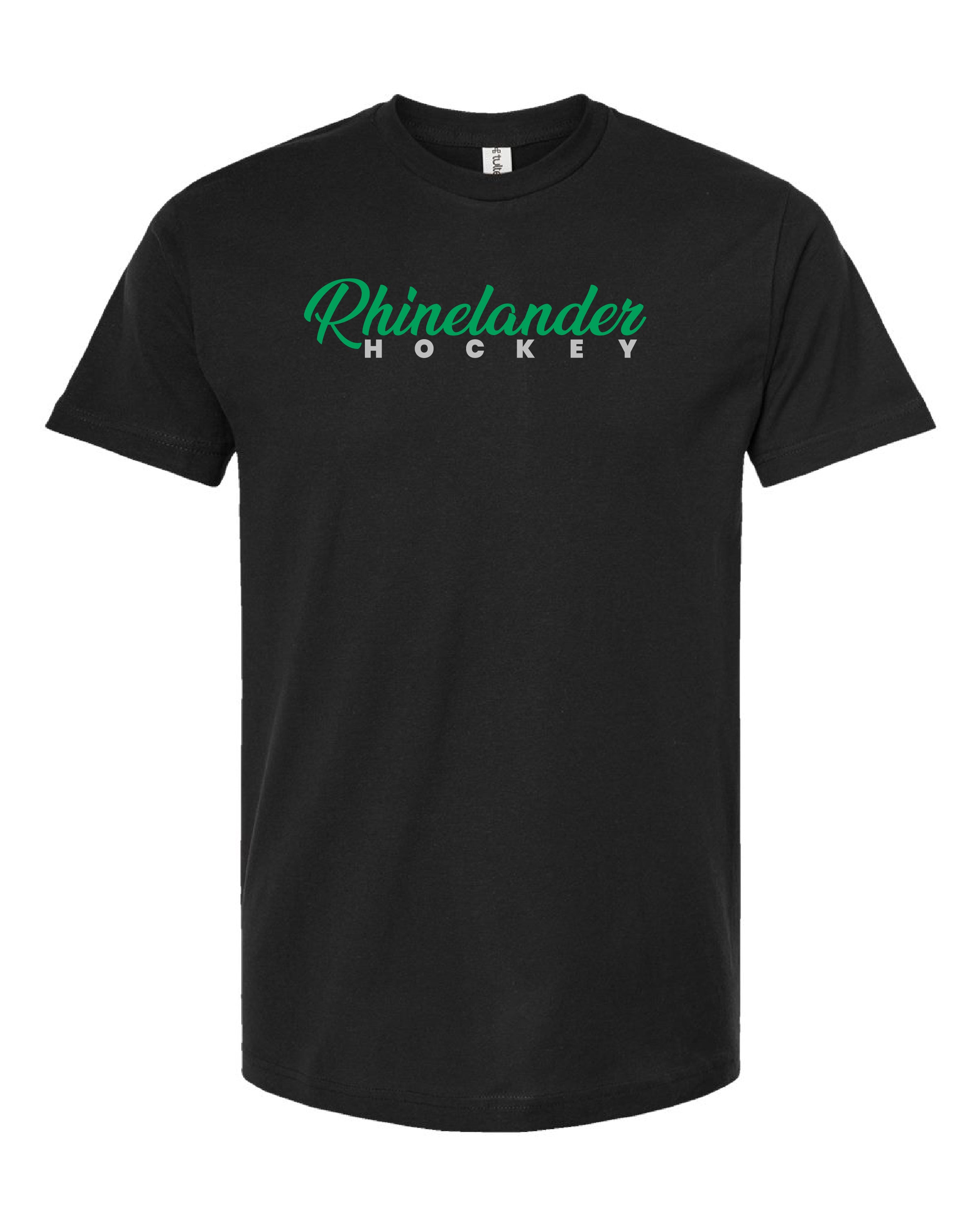 Adult Script Hockey Tee - Rhinelander Hockey