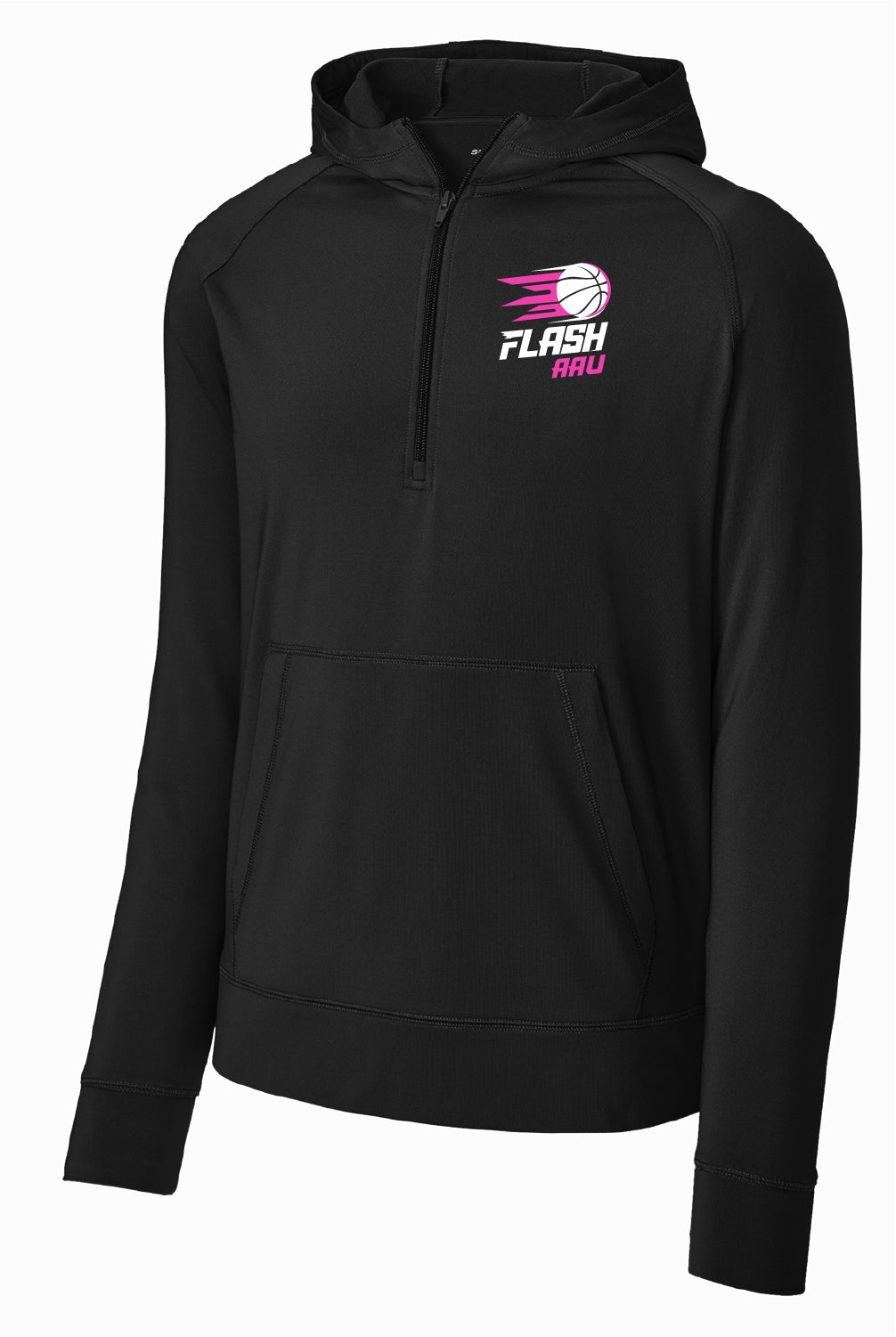 Hooded 1/2 Zip, Adult Jacket -  Flash