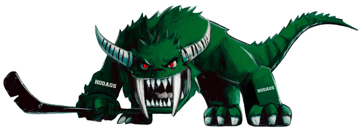 Hockey Hodag Matte Vinyl Sticker