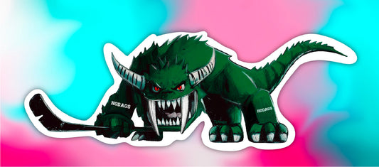 Hockey Hodag Matte Vinyl Sticker