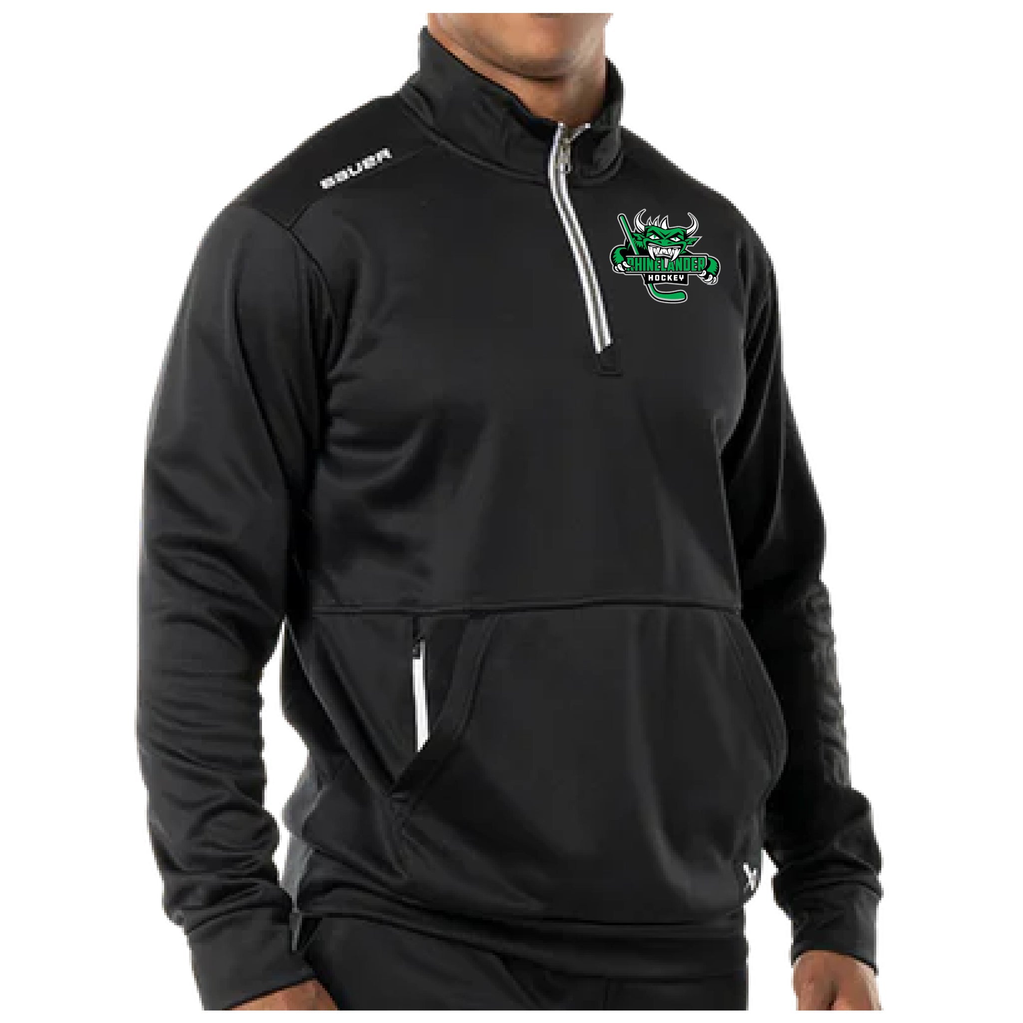 Adult Bauer Team Fleece 1/2 Zip - Rhinelander Hockey