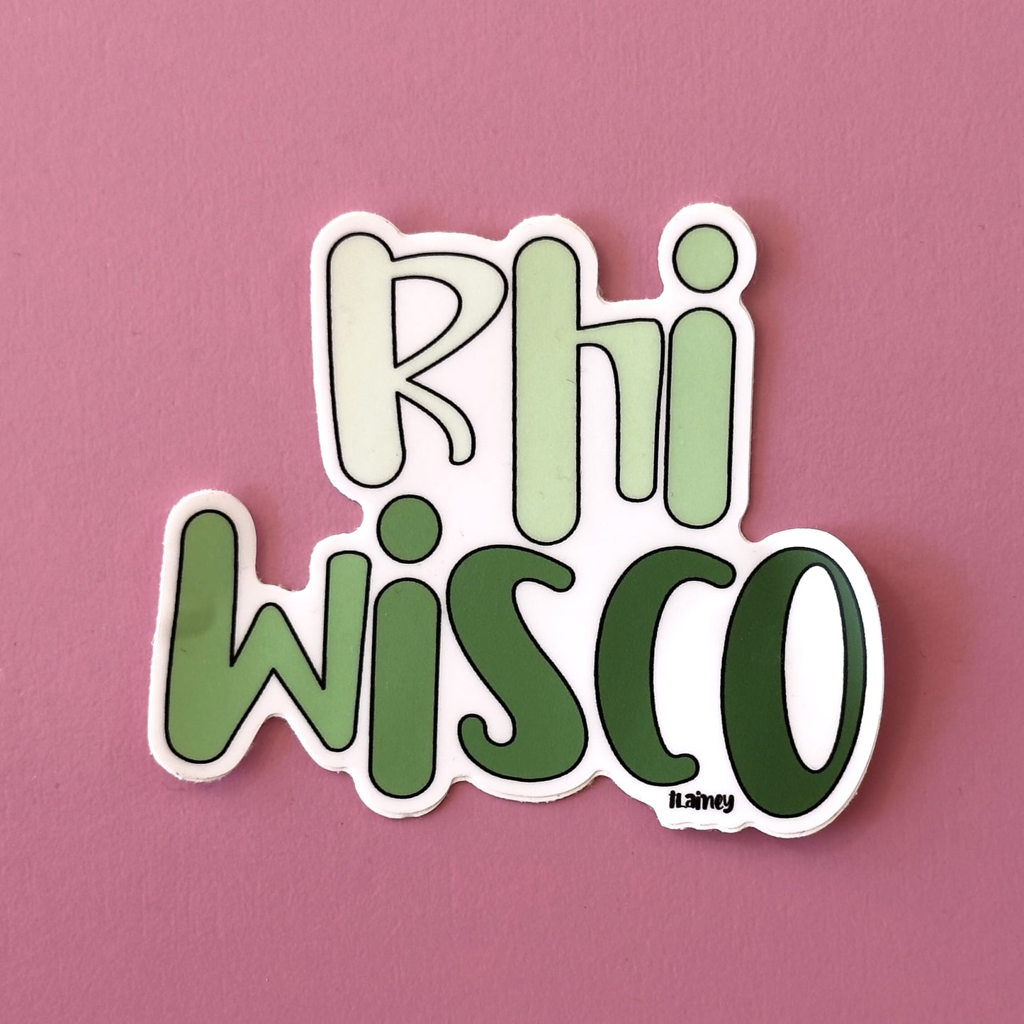 Rhinelander Wisconsin Rhi Wisco 3 inch Matte Sticker