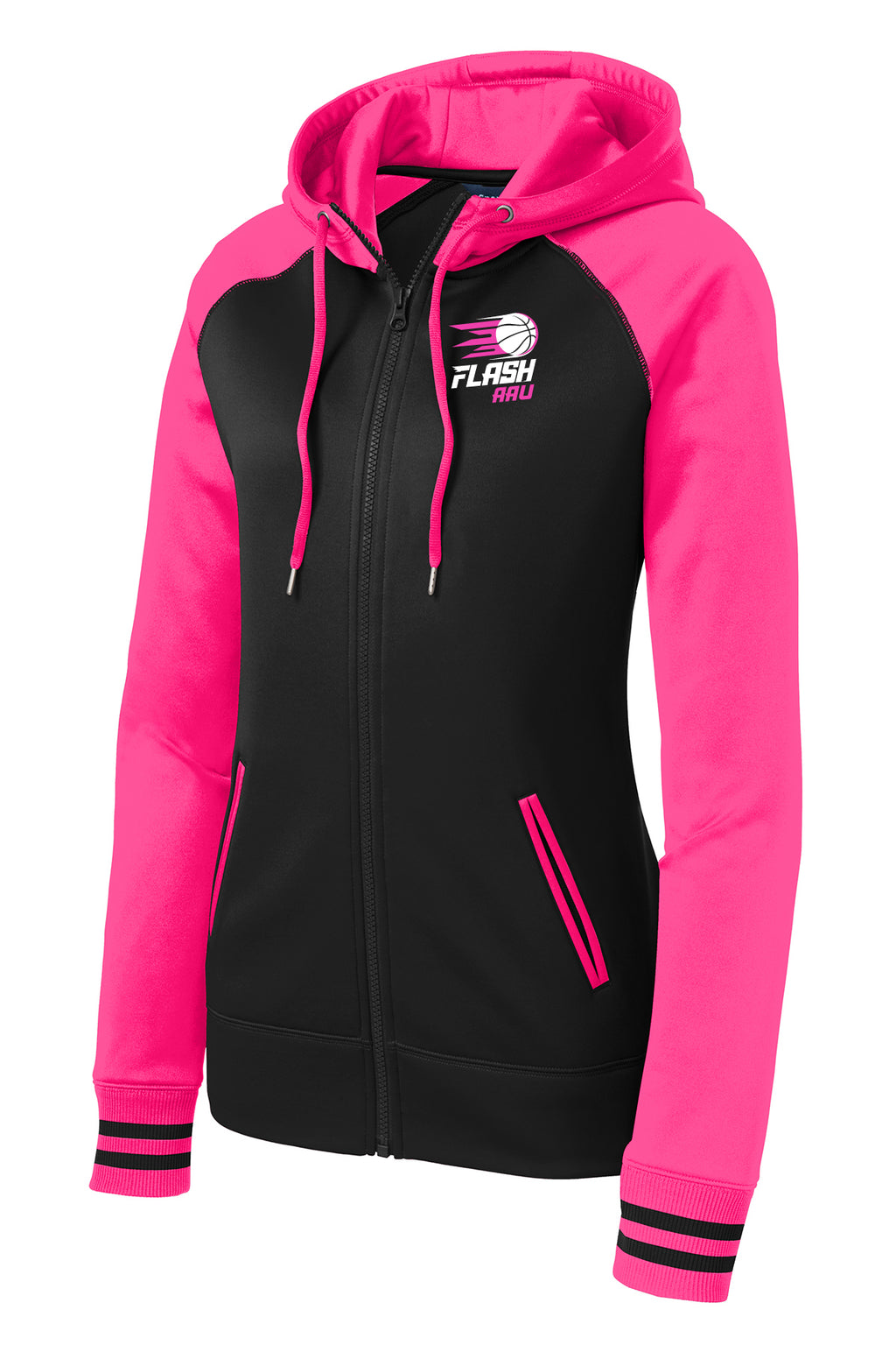 Hooded Fleece Varsity Zip, Women's -  Flash