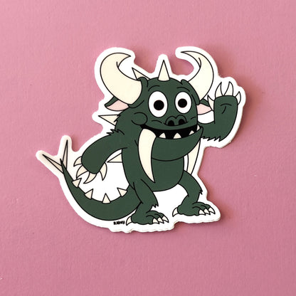 Waving Henry the Hodag 3 inch Matte Sticker